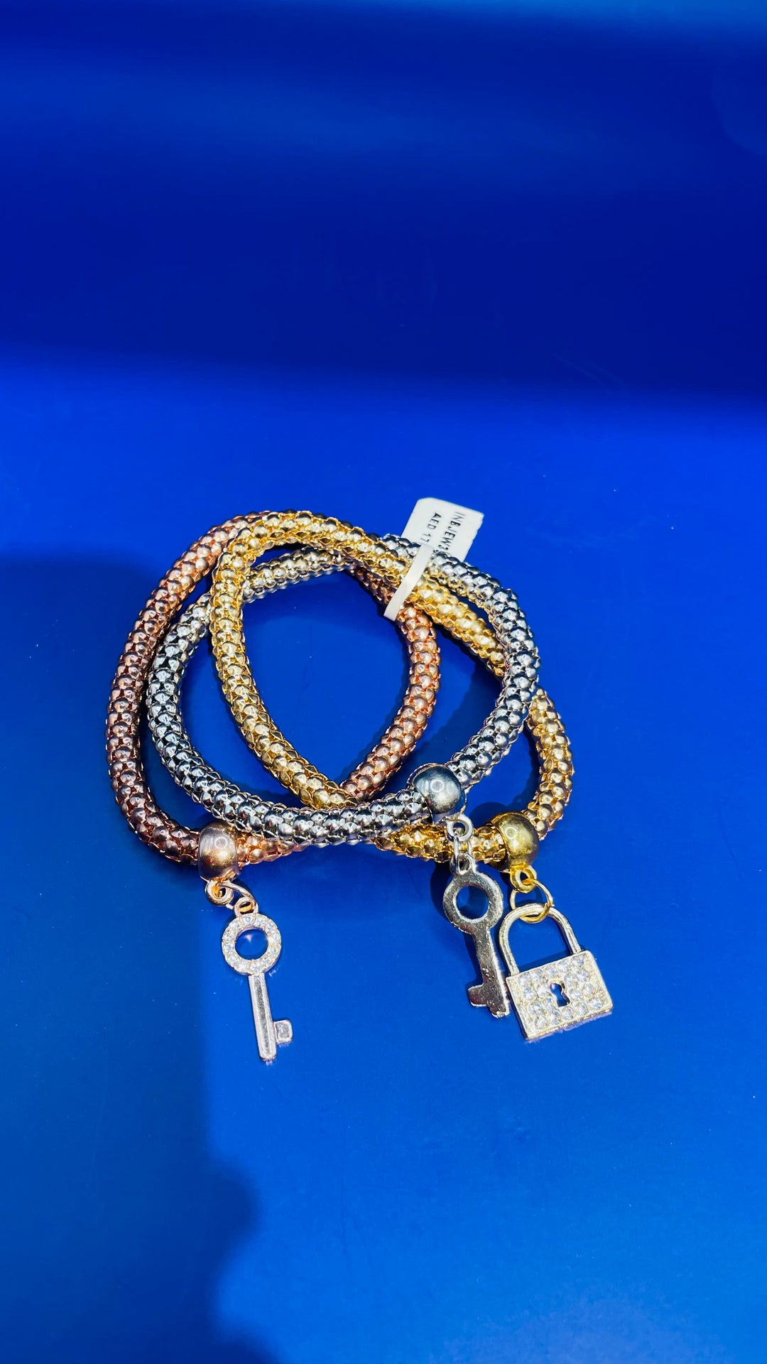 Disha Lock & key Bracelet set of 3