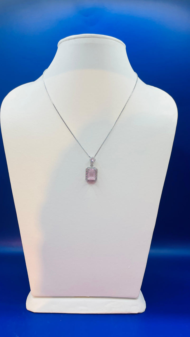 Our "Zuhi'' Silver with Pink Pendent