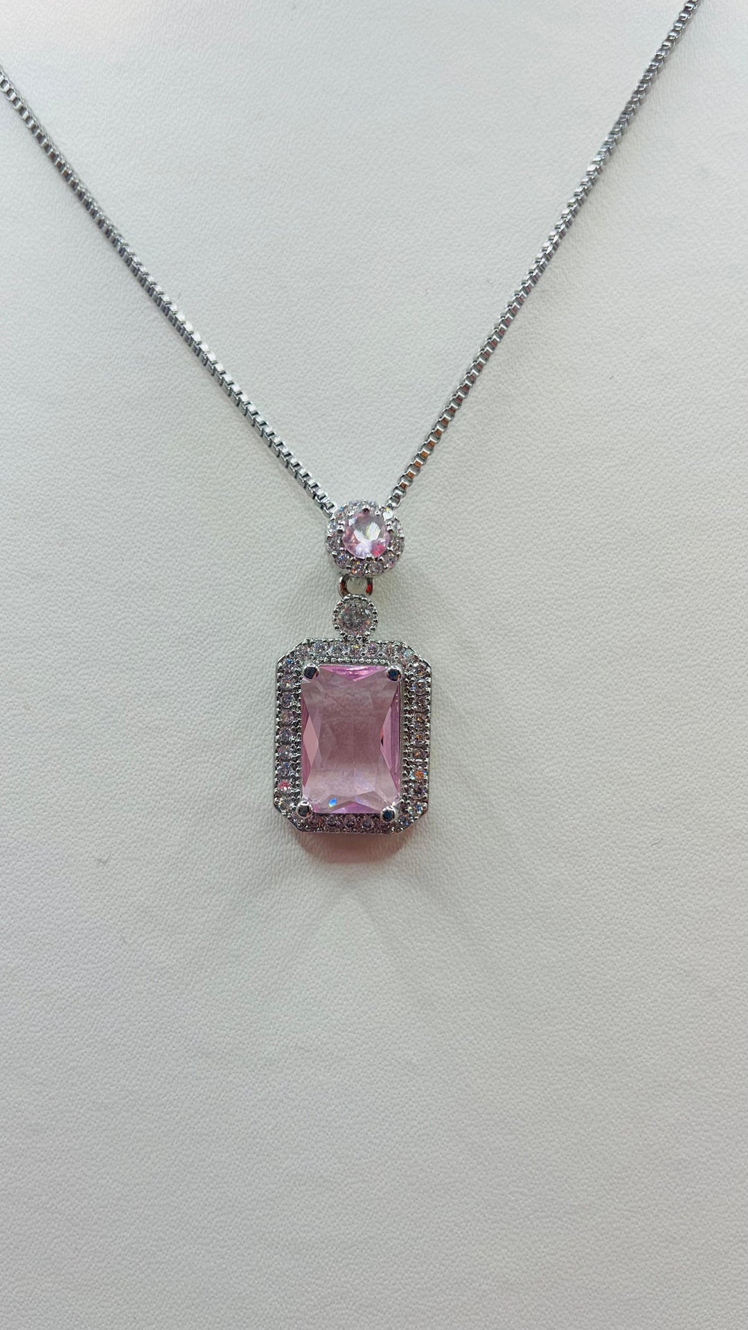 Our "Zuhi'' Silver with Pink Pendent