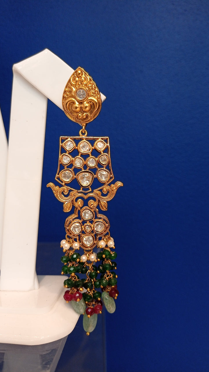 Anamika Green Bridal Kundan Necklace Traditional Indian Bridal Jewellery Set