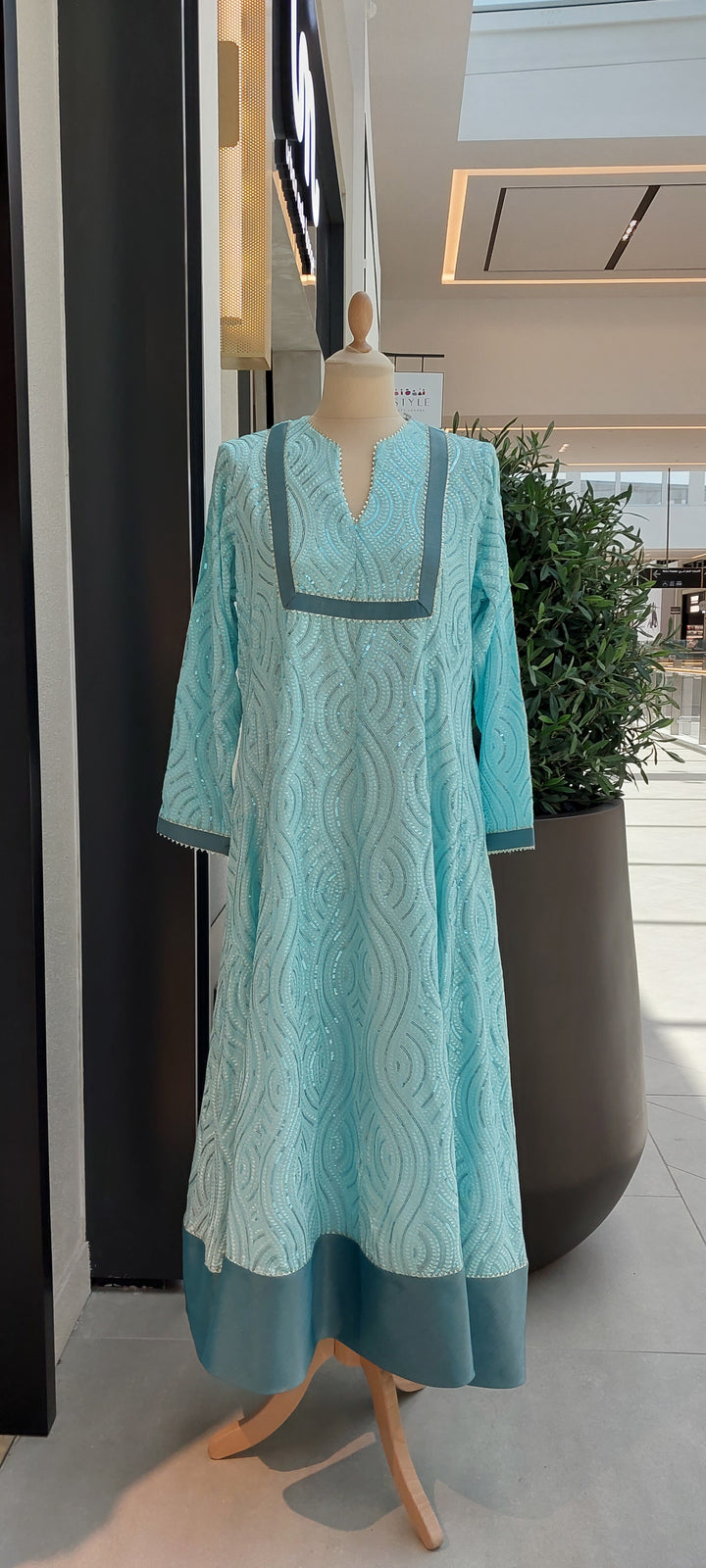 Saisha Sky Blue Georgette Sequins Anarkali Gown