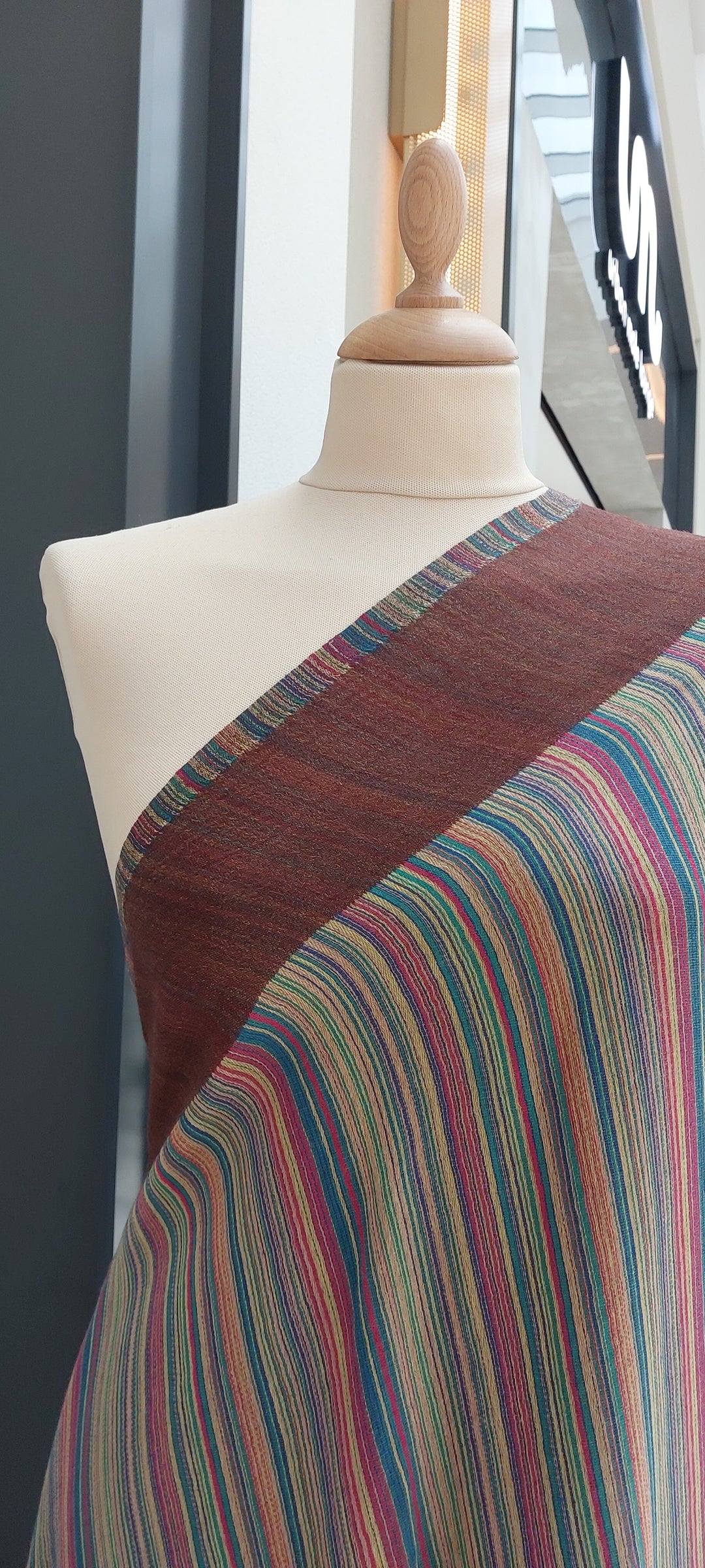 Gulmarg Brown and Multicolor Reversible Pashmina Shawl