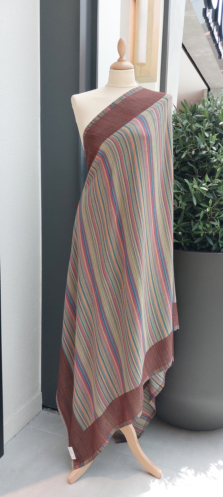 Gulmarg Brown and Multicolor Reversible Pashmina Shawl