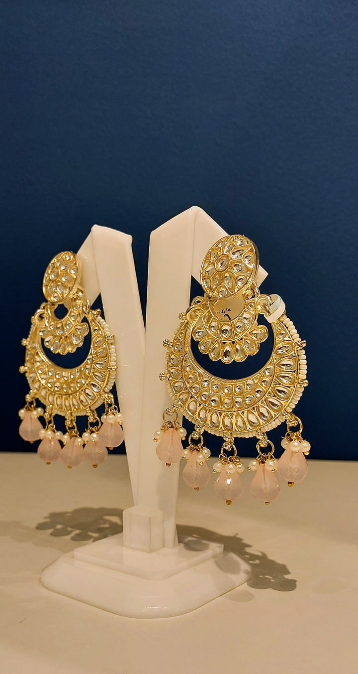 The Pink Crescent Moon Long Earrings (NEW)