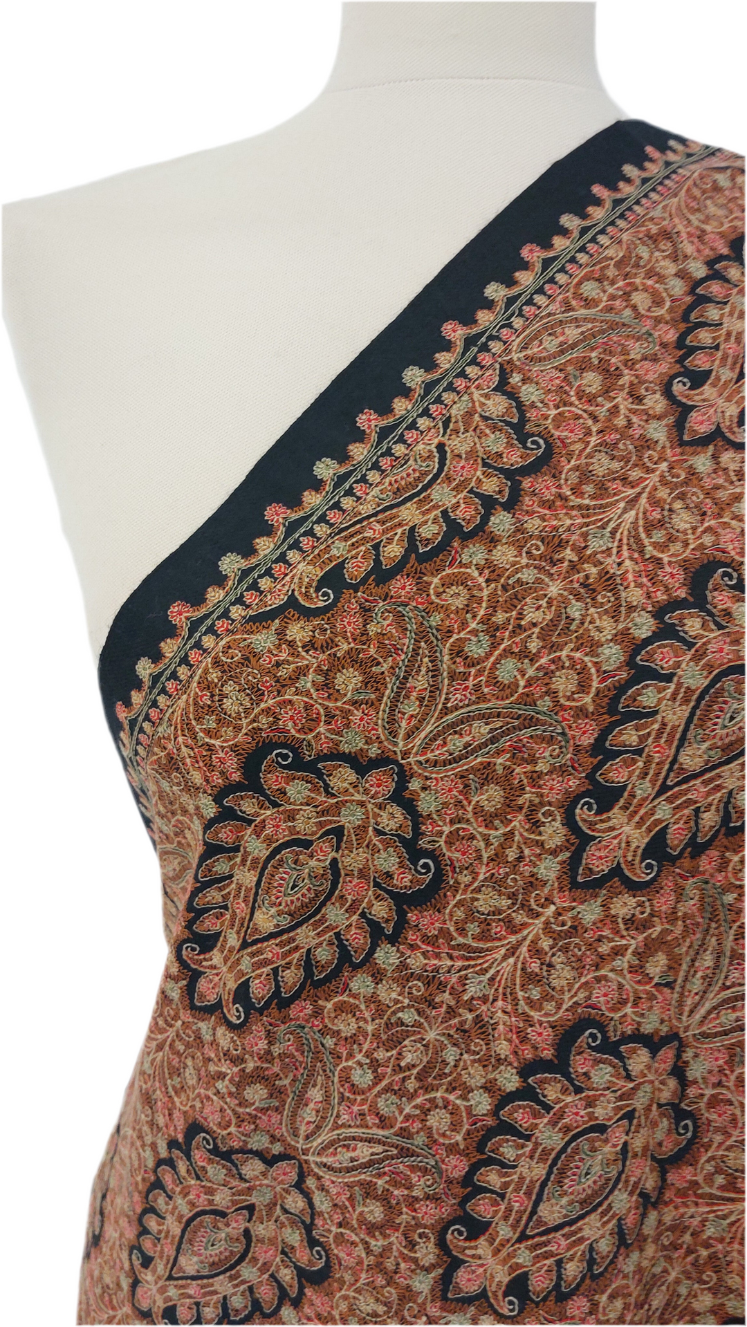 Siya Black Cashmere Shawl