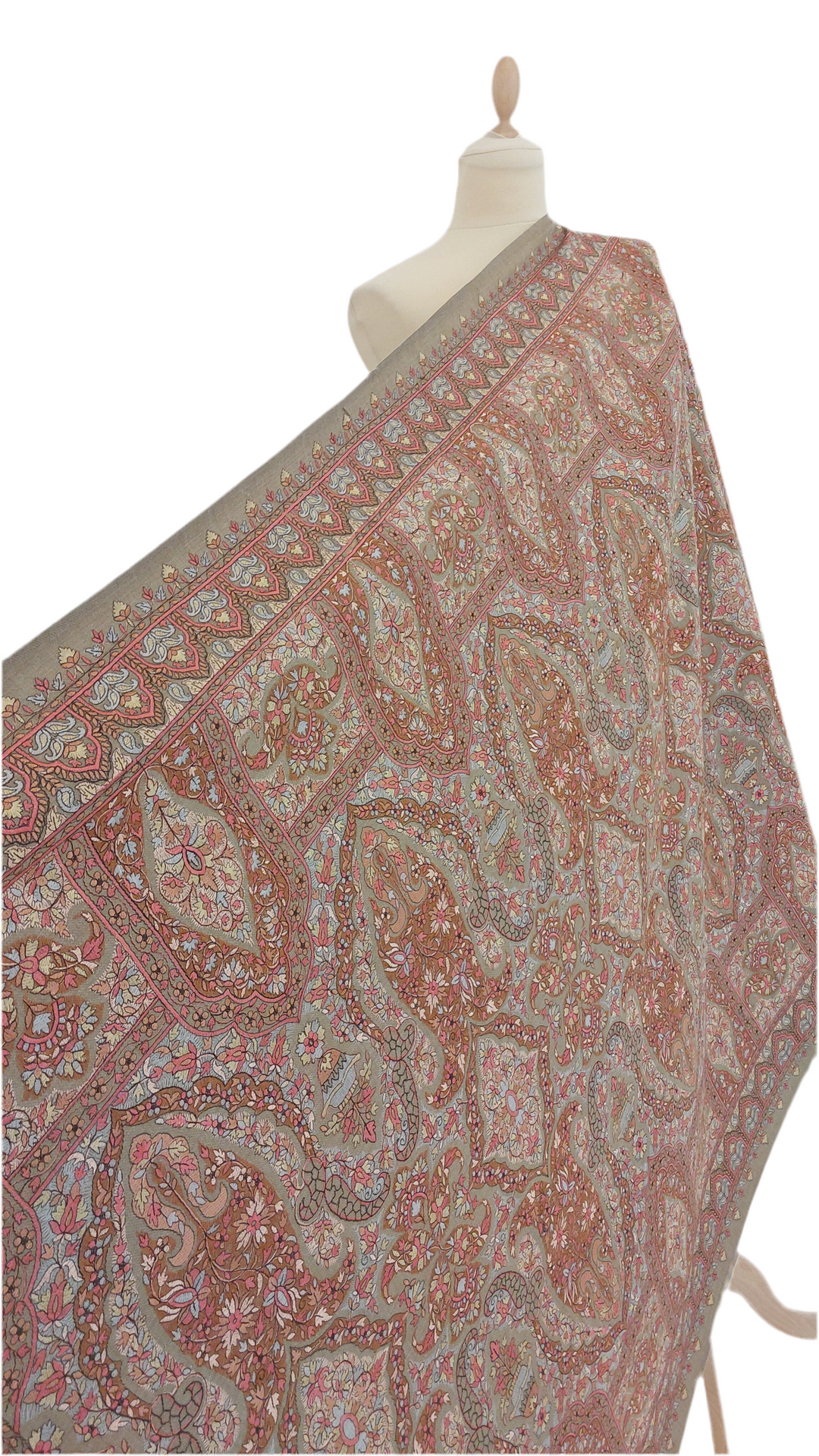 Siya Beige Cashmere Shawl