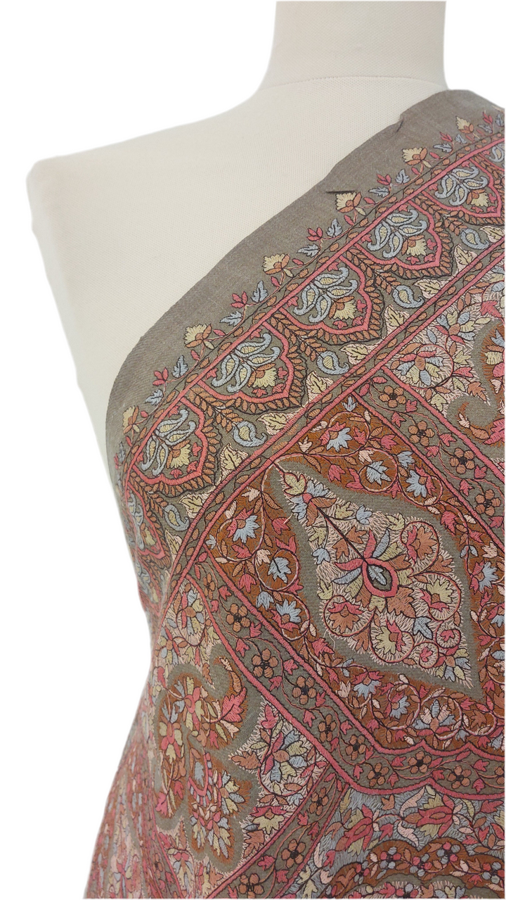 Siya Beige Cashmere Shawl