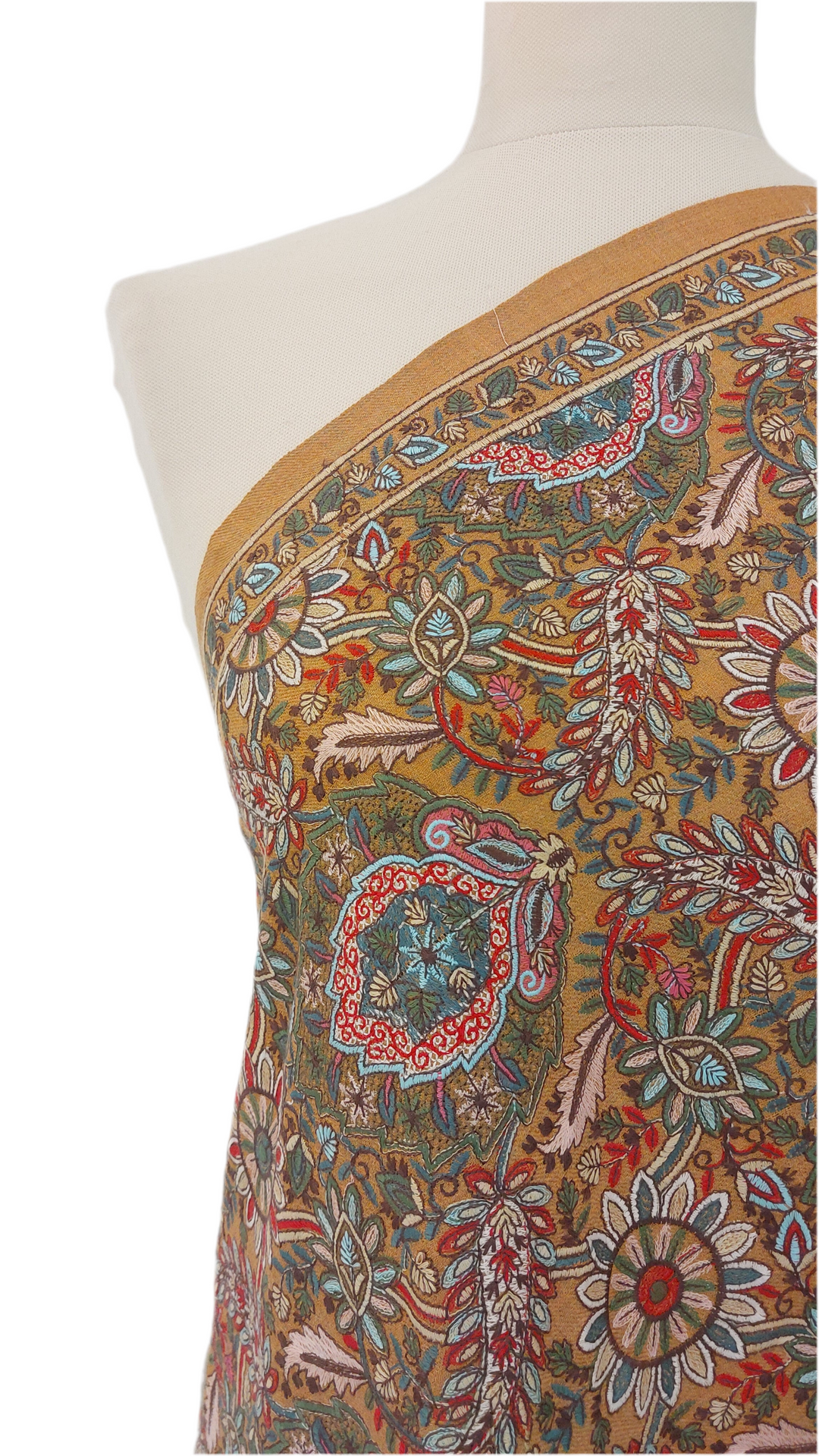 Siya Mustard Yellow Cashere Shawl