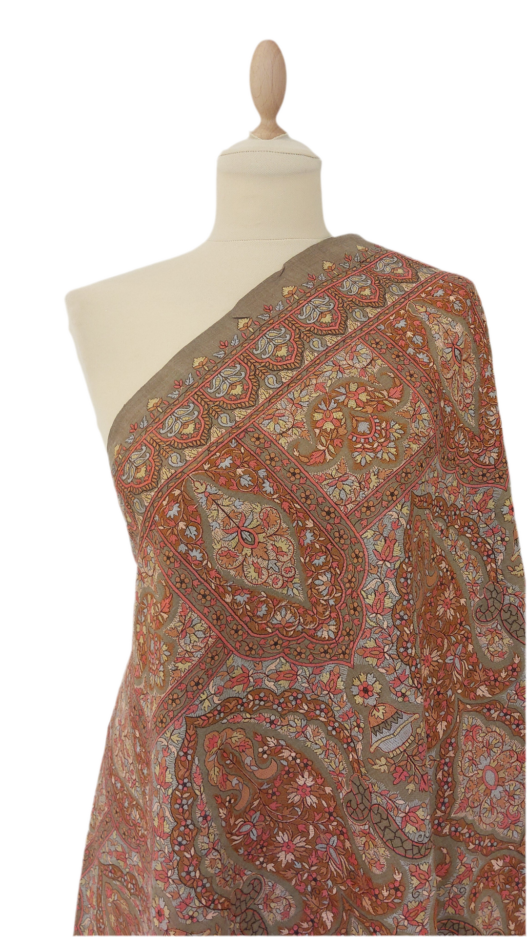 Siya Beige Cashmere Shawl