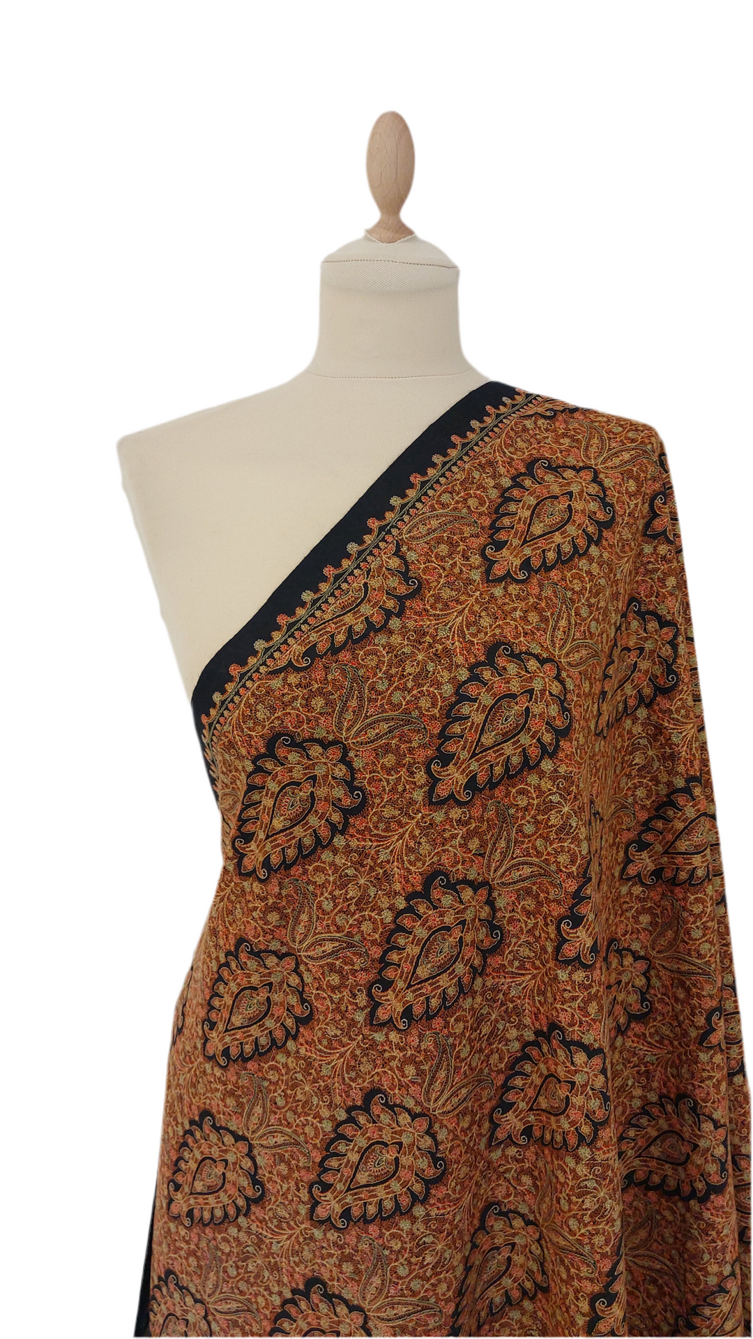 Siya Black Cashmere Shawl