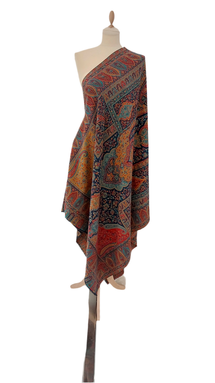 Bhoomi Midnight Blue Cashmere Shawl