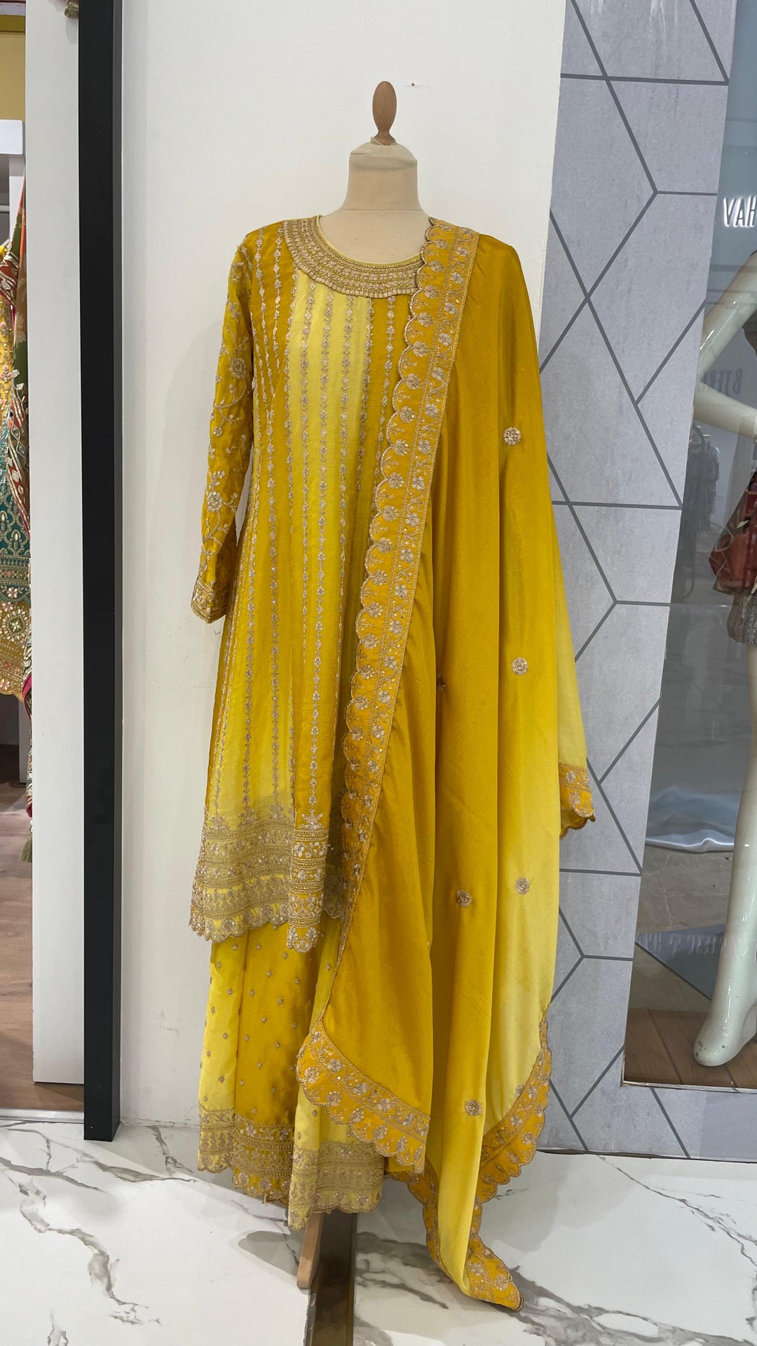 Navya Yellow Gota Sharara Ghararas set (Ready to Wear)