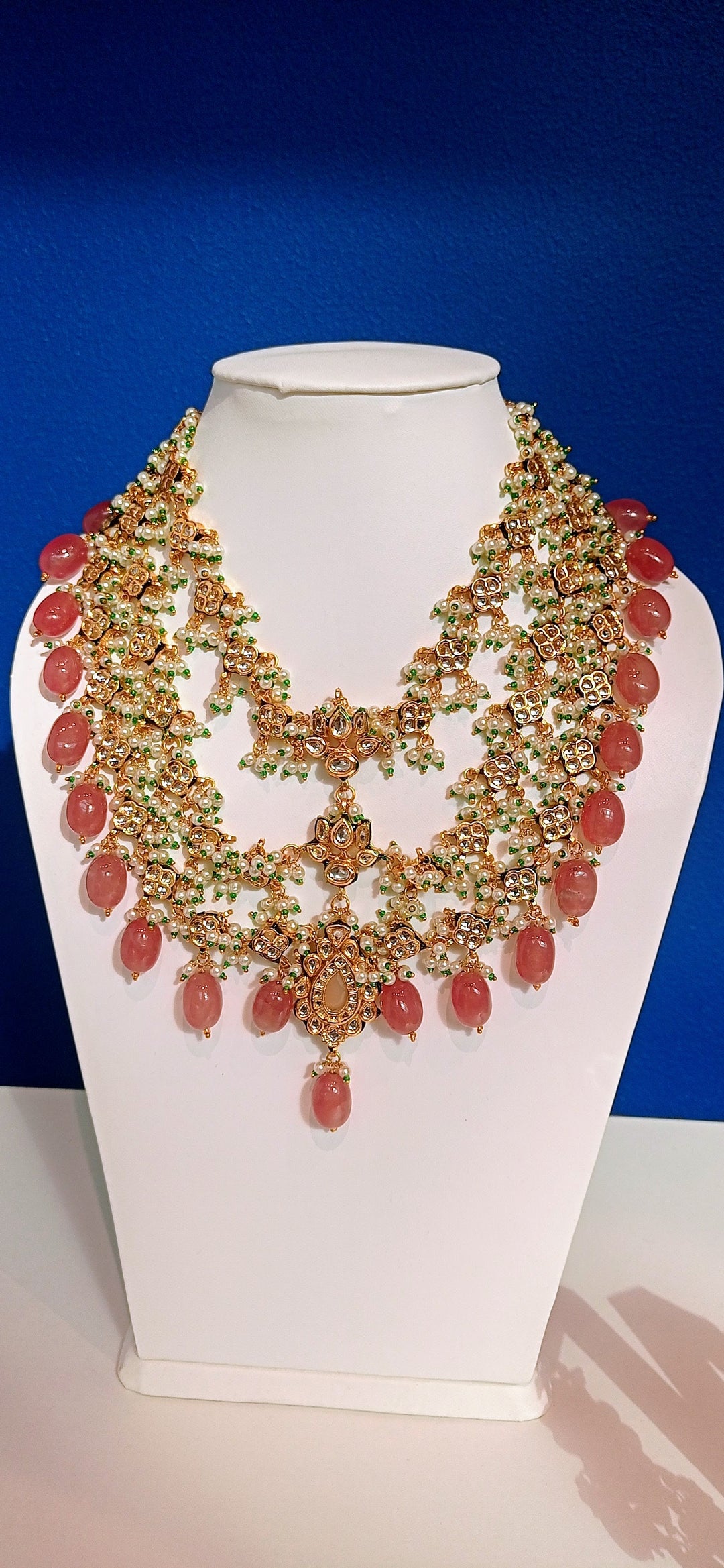 As seen on Jyoti Dave | Influencer Fave Hera Rose Kundan Necklace and Earrings Set