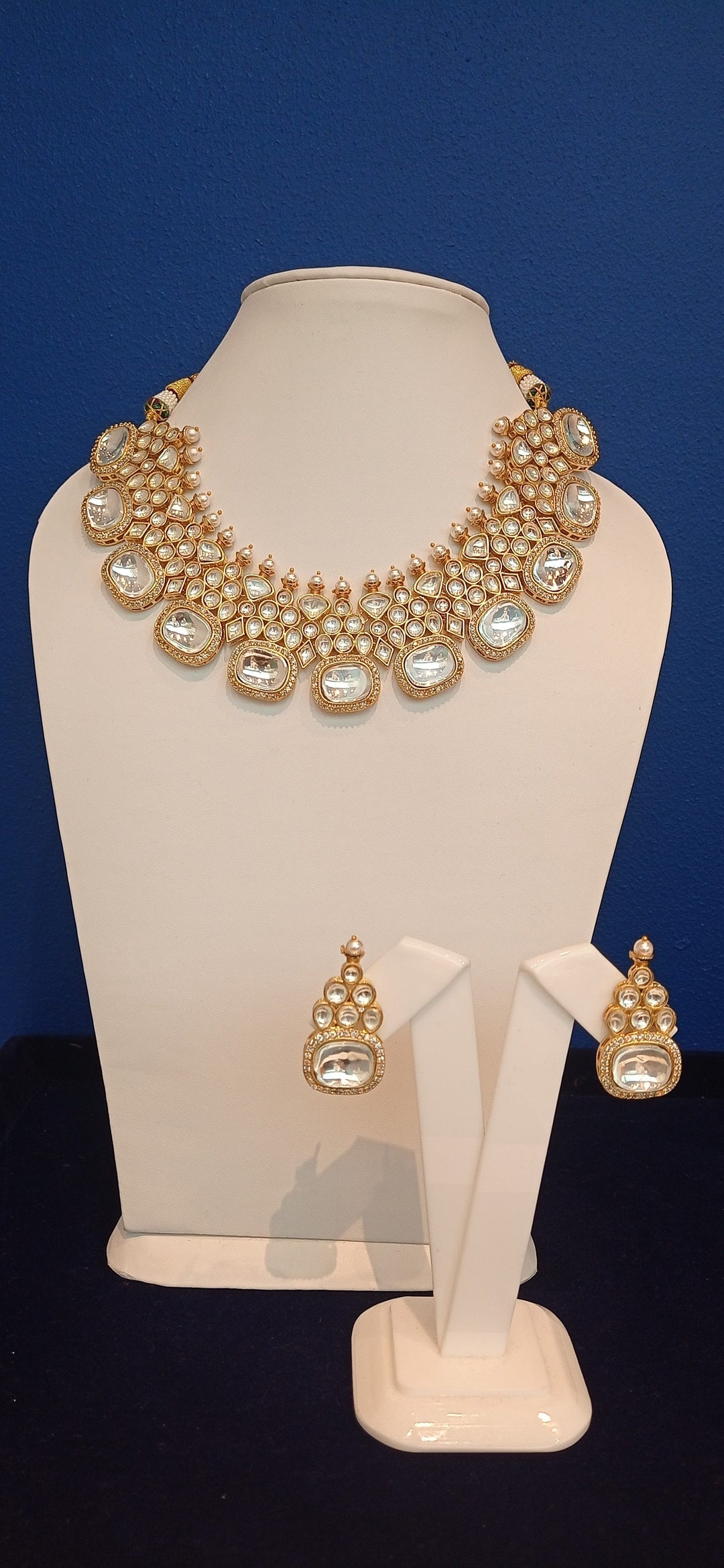 Kashish Imitation Polki Diamond Kundan Necklace and Earrings Set