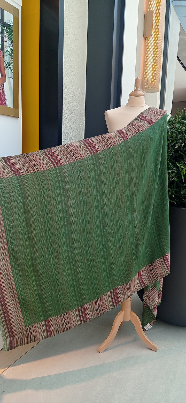 Gulmarg Dark Green Reversible Pashmina Shawl