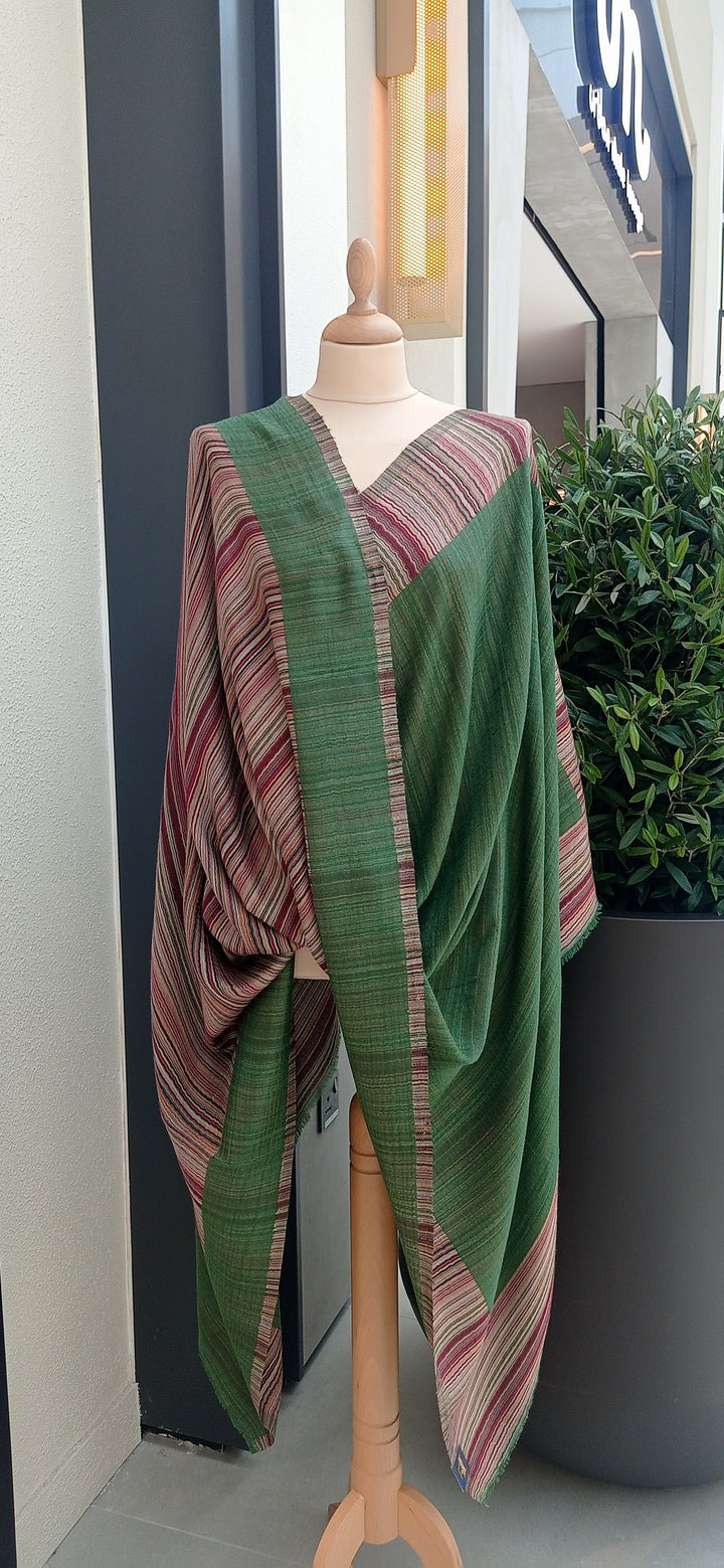 Gulmarg Dark Green Reversible Pashmina Shawl