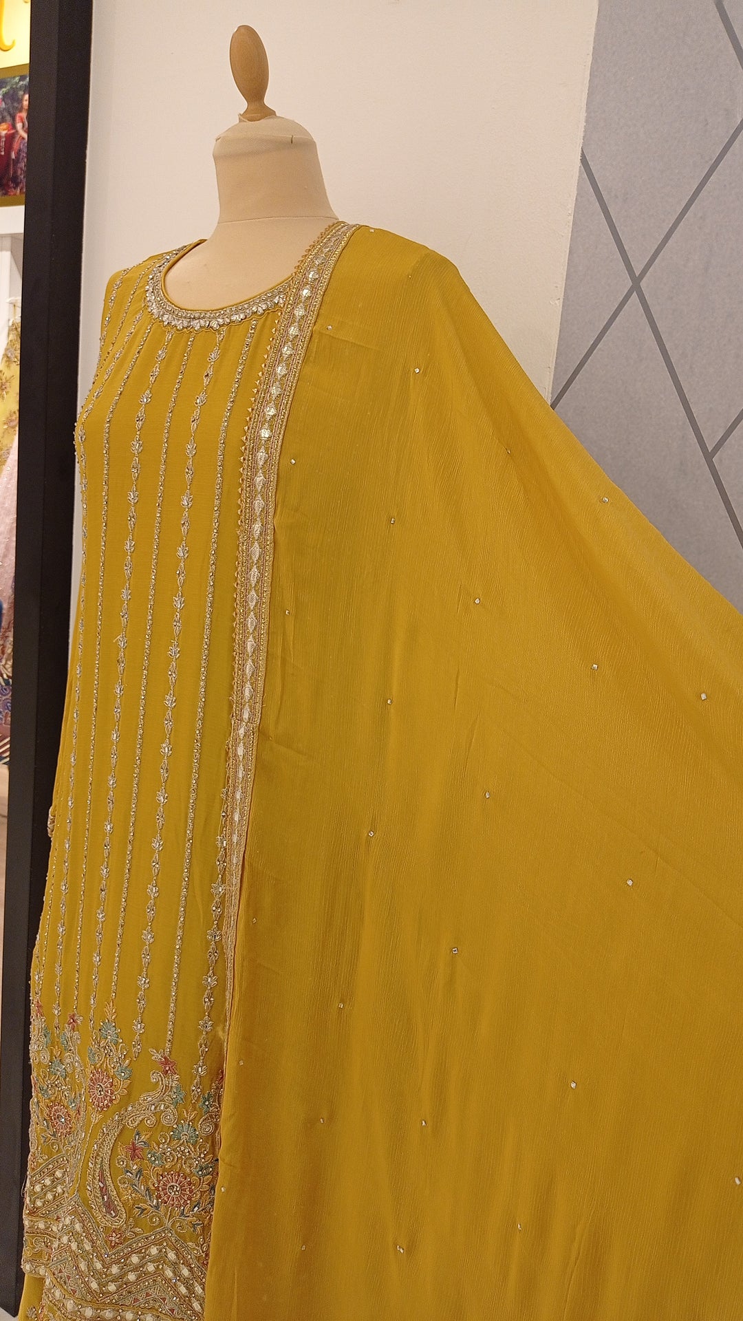 Sarmila Yellow Plazo Suit Set (Ready-to-Wear)