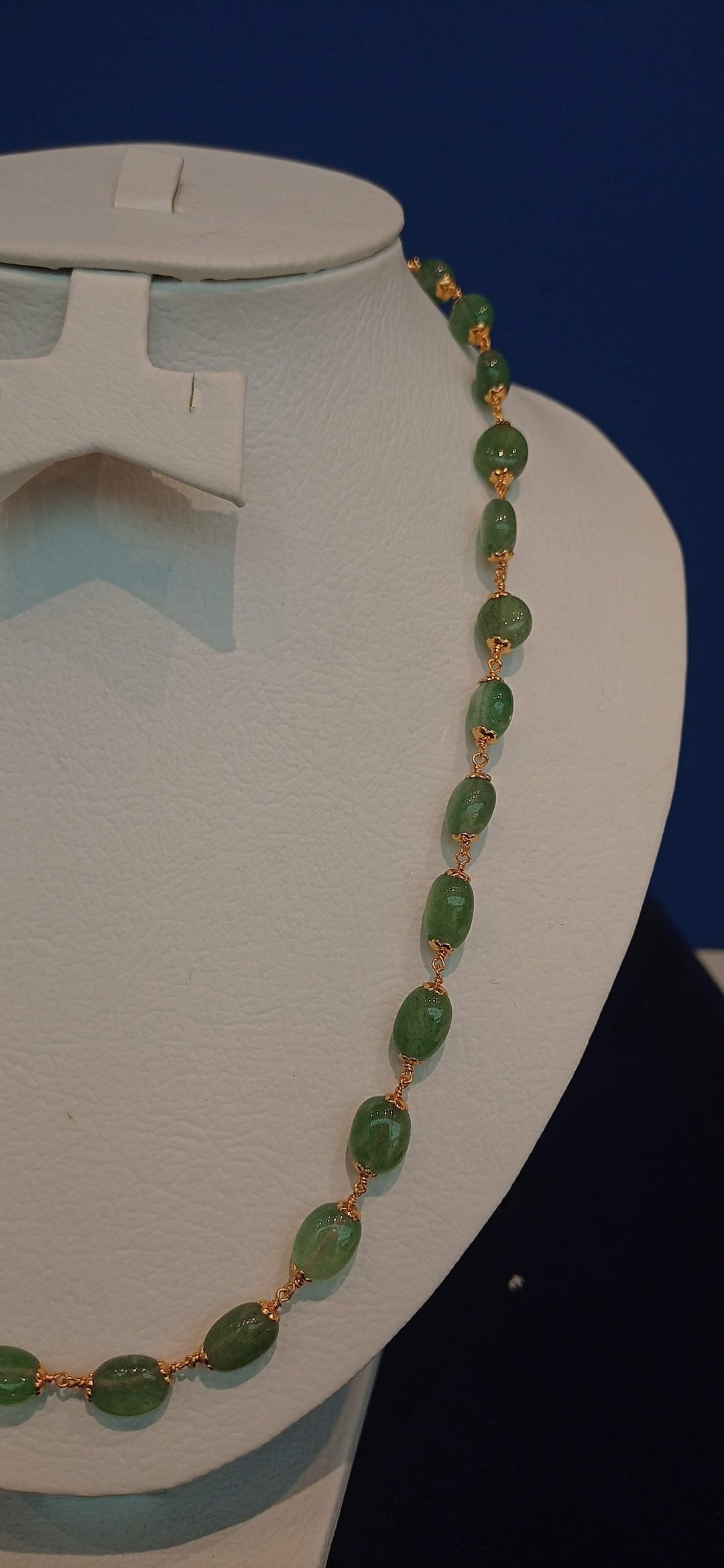 Trisha Green Beaded Long Necklace