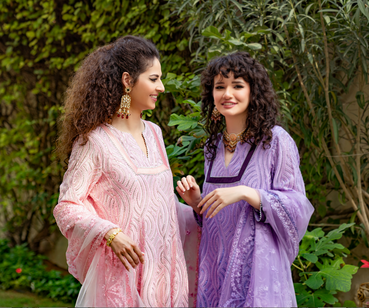 Saisha Lavender Purple Georgette Sequins Anarkali Gown